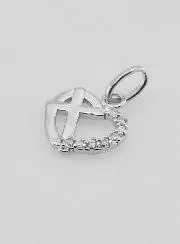 Anhänger Herz und Kreuz aus Silber