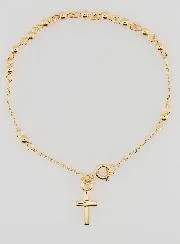 Religiöses Armband mit Kreuz – Vergoldet