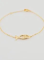 Religiöses Armband Ichthys – Vergoldet