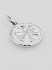 Anhänger mit Christus-Monogramm in Silber und Emaille – 15mm