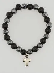 Edelstein Armband – Hämatit und Goldener Obsidian