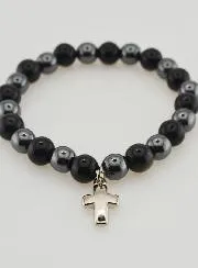 Edelstein Armband – Hämatit und Goldener Obsidian