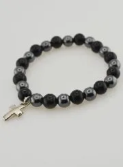 Edelstein Armband – Hämatit und Goldener Obsidian