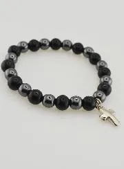 Edelstein Armband – Hämatit und Goldener Obsidian