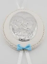 Taufgeschenk für Junge – Medaillon für Babywiege Heilige Familie