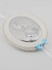 Taufgeschenk für Junge – Medaillon für Babywiege Madonna mit Kind