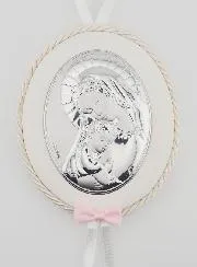 Taufgeschenk für Mädchen – Medaillon für Babywiege Madonna mit Kind