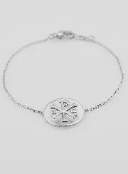 Religiöses Edelstahl Armband - Anhänger Christus-Monogramm