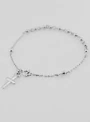 Religiöses Armband mit Kreuz – 925er Silber