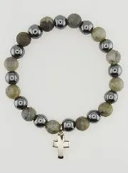 Edelstein Armband - Hämatit und Labradorit