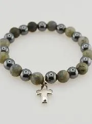 Edelstein Armband - Hämatit und Labradorit