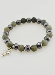 Edelstein Armband - Hämatit und Labradorit