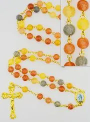 Rosenkranz der Wunderbaren Jungfrau mit Glasperlen – Bunt