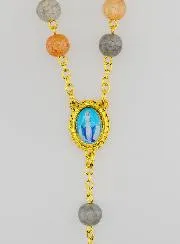 Rosenkranz aus Bunten Glasperlen – Wunderbare Medaille