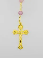 Rosenkranz der Wunderbaren Jungfrau mit Glasperlen – Lila