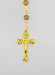 Rosenkranz aus Braunen Glasperlen – Wunderbare Medaille