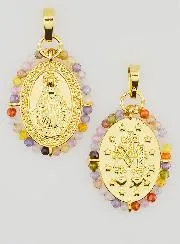 Wundertätige Medaille mit Perlen – 22mm