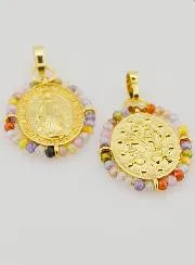 Wundertätige Medaille mit Perlen – 22mm