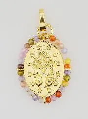 Wundertätige Medaille mit Perlen – 22mm