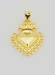 Ex-Voto-Anhänger aus Goldfarbenem Messing – 25mm