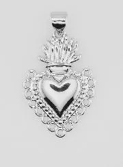 Ex-Voto Anhänger aus Silberfarbenem Messing - 25mm