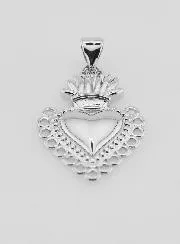 Ex-Voto Anhänger aus Silberfarbenem Messing - 25mm