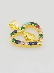 Anhänger Buntes Herz - Wundertätige Madonna