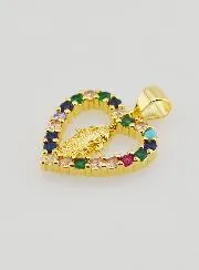 Anhänger Buntes Herz - Wundertätige Madonna