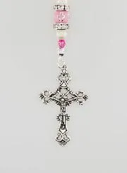 Rosenkranz mit Verschluss Madonna – Rosa Perlen