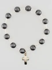 Edelstein Armband Hämatit und Bergkristall