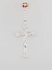 Rosenkranz Wundertätige Madonna Bunte Perlen mit Fassung