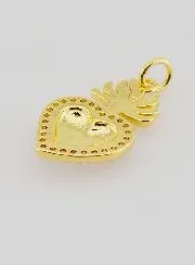 Ex-Voto-Anhänger aus Gold-Messing und Emaille - 20mm