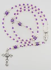 Rosenkranz mit Verschluss Madonna - Violett