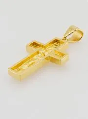 Pilgerkreuz aus Goldfarbenem Edelstahl - 35mm