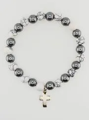 Edelstein Armband Hämatit und Howlith