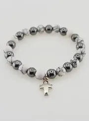 Edelstein Armband Hämatit und Howlith