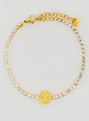 Armband des Heiligen Benedikt aus Goldfarbenem Edelstahl