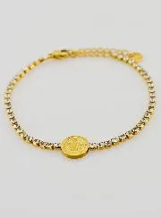 Armband des Heiligen Benedikt aus Goldfarbenem Edelstahl