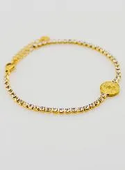 Armband des Heiligen Benedikt aus Goldfarbenem Edelstahl