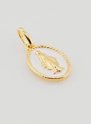 Wundertätige Medaille Vergoldet und Weiß Emailliert