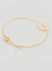 Armband Wundertätige Medaille - Vergoldet und Weiß Emailliert