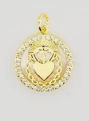 Ex Voto Anhänger Perlmutt und Strass - 16mm