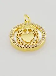 Ex Voto Anhänger Perlmutt und Strass - 16mm