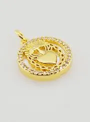 Ex Voto Anhänger Perlmutt und Strass - 16mm