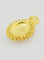 Medaille Wundertätige Madonna Schimmernd Schwarz - 17mm
