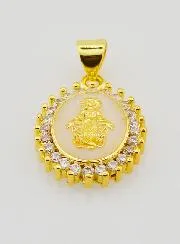 Medaille Wundertätige Madonna Elfenbein Farben - 17mm