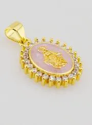 Medaille Wundertätige Madonna Rosa - 17mm