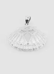 Anhänger Jakobsmuschel und Kreuz - 18mm