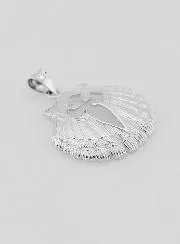 Anhänger Jakobsmuschel und Kreuz - 18mm