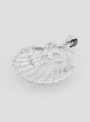 Anhänger Jakobsmuschel und Kreuz - 18mm